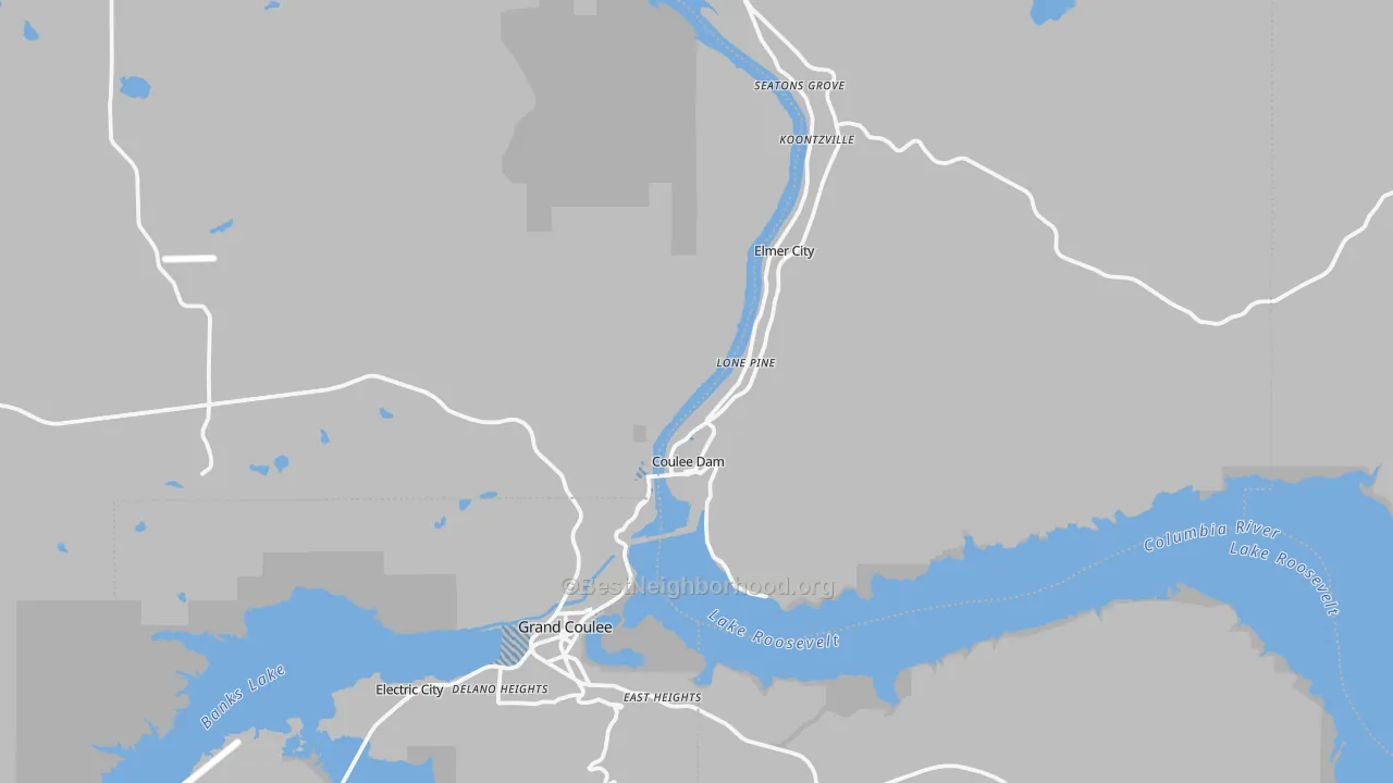 Transit Grade map of Coulee Dam, WA