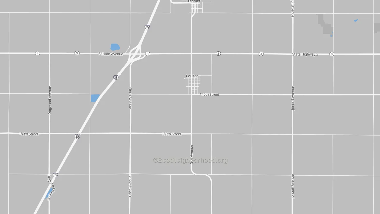 Transit Grade map of Coulter, IA