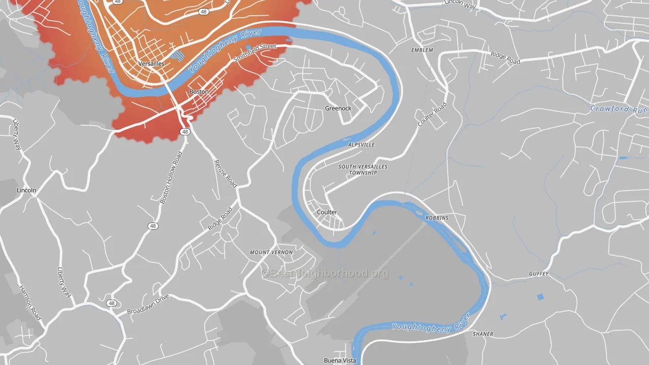 Transit Grade map of Coulters, PA