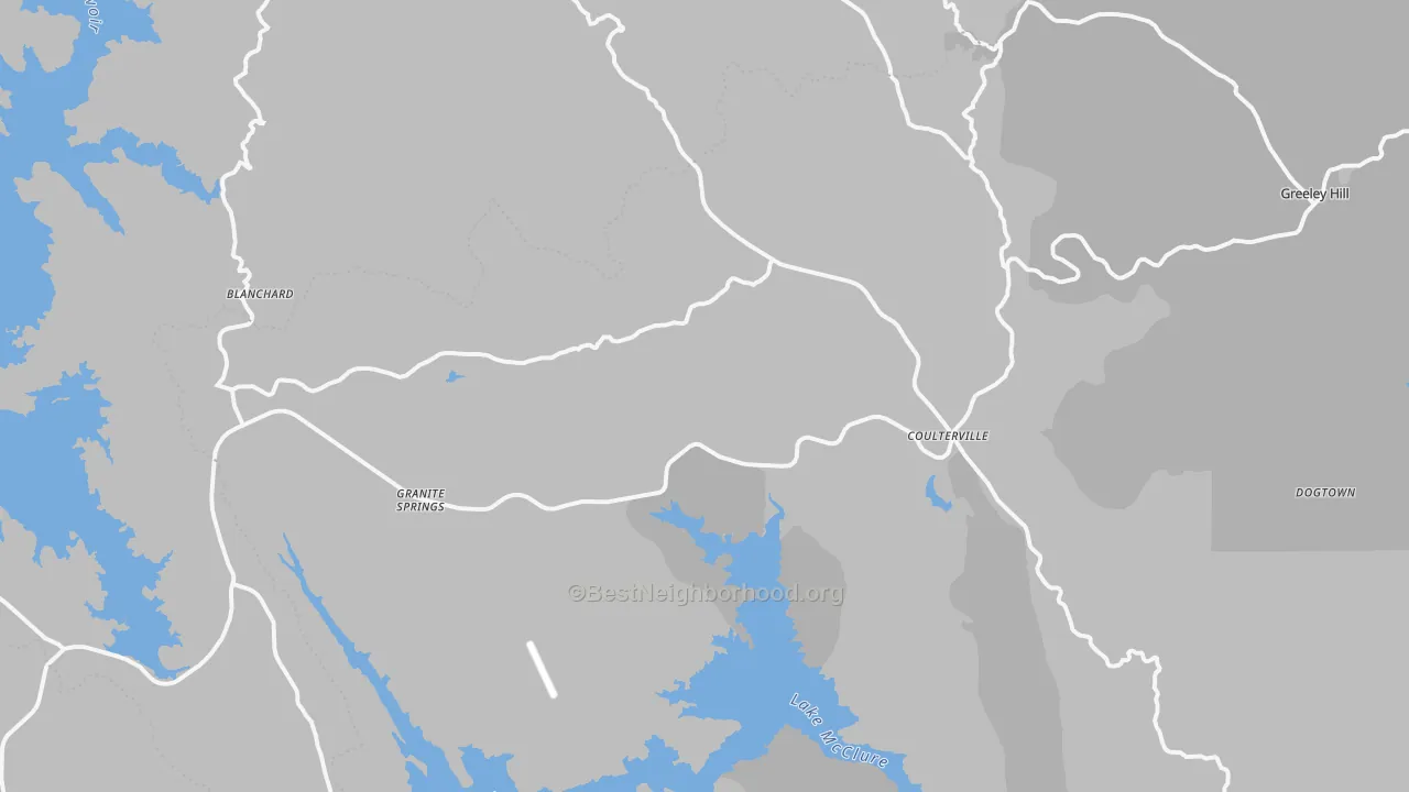 Transit Grade map of Coulterville, CA