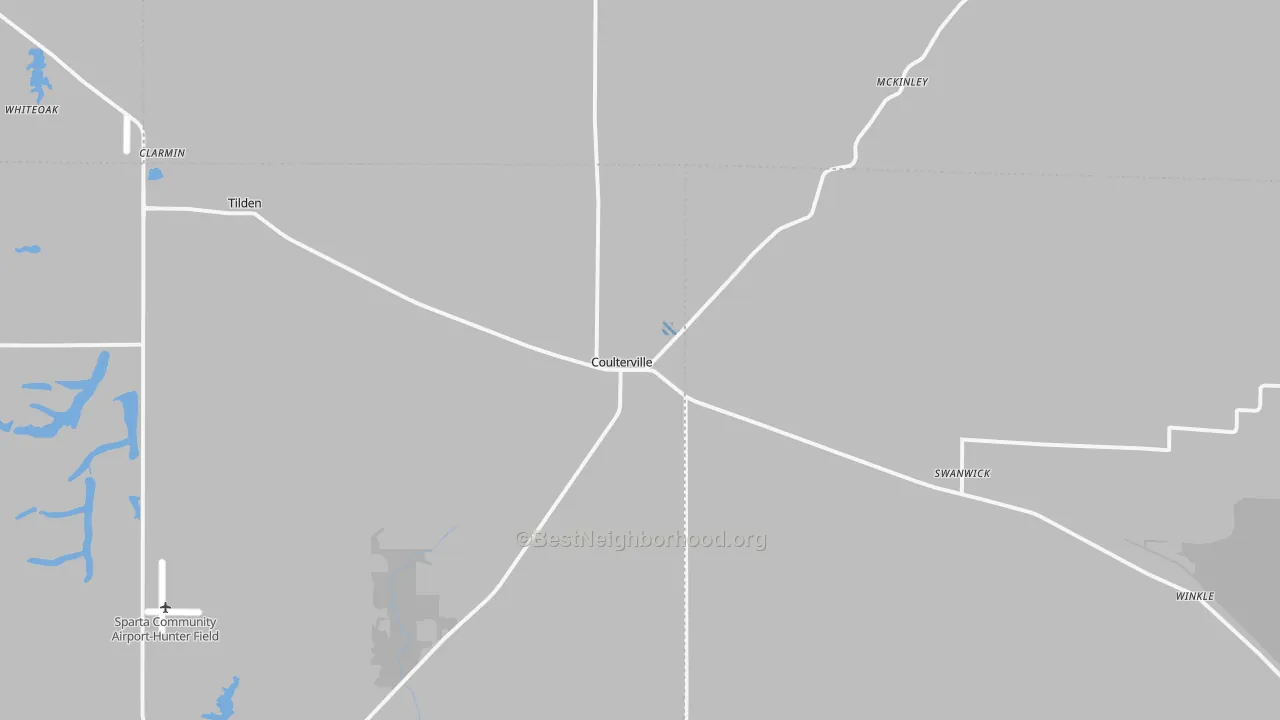 Transit Grade map of Coulterville, IL