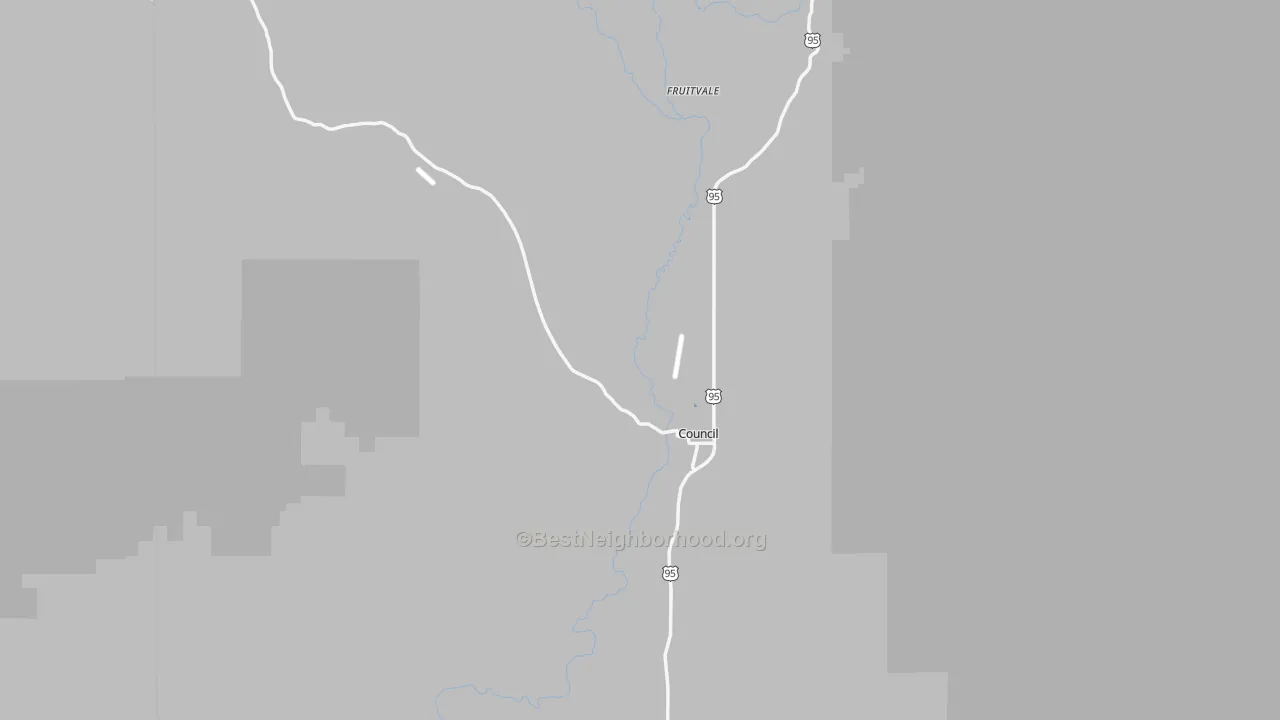 Transit Grade map of Council, ID