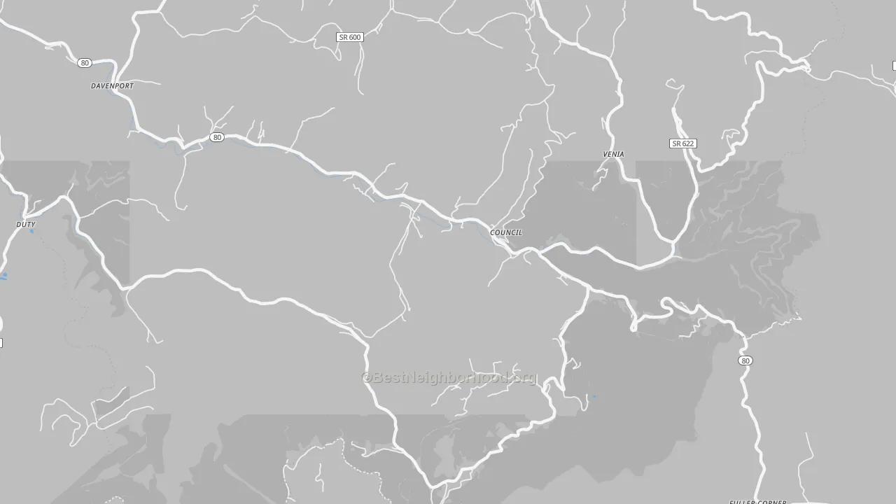 Transit Grade map of Council, VA