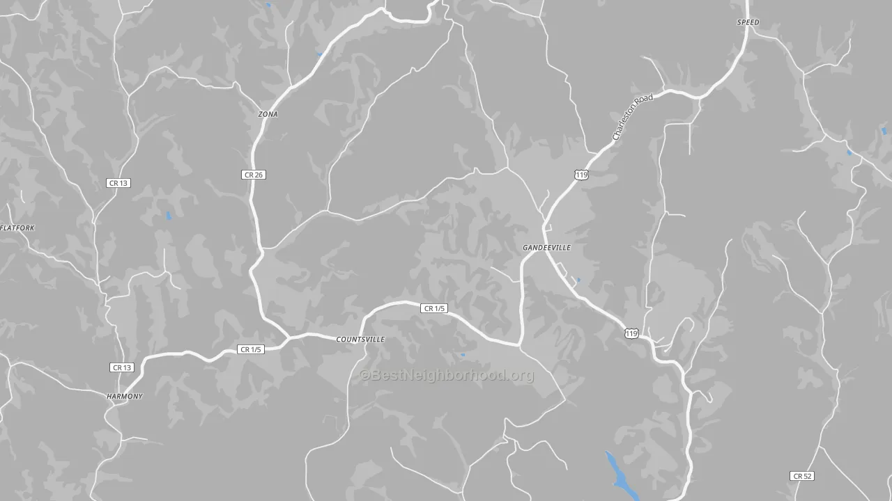 Transit Grade map of Countsville, WV
