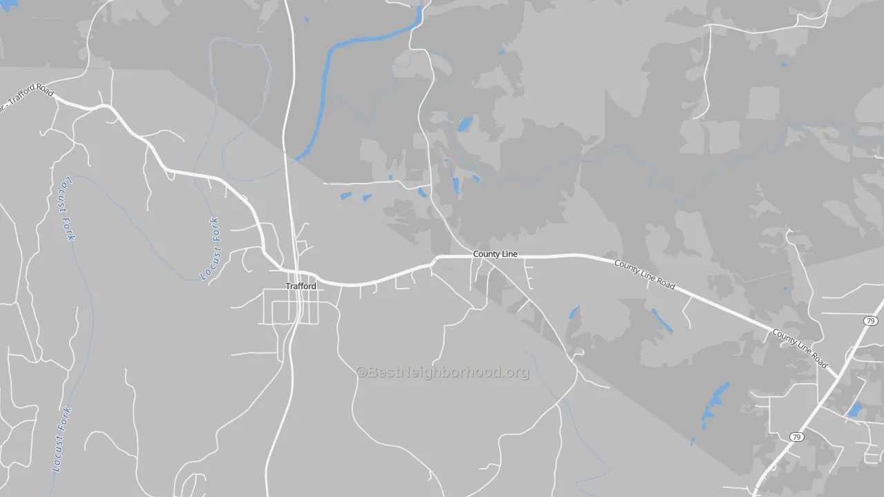 Transit Grade map of County Line, AL