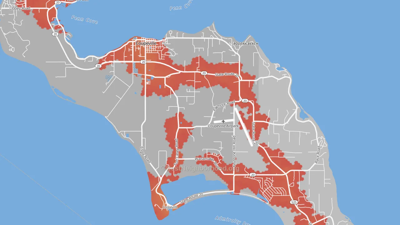 Transit Grade map of Coupeville, WA