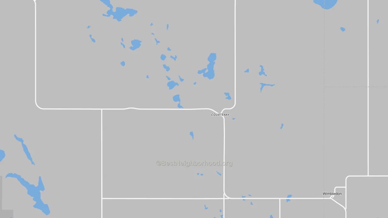 Transit Grade map of Courtenay, ND