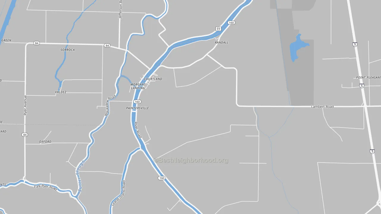 Transit Grade map of Courtland, CA