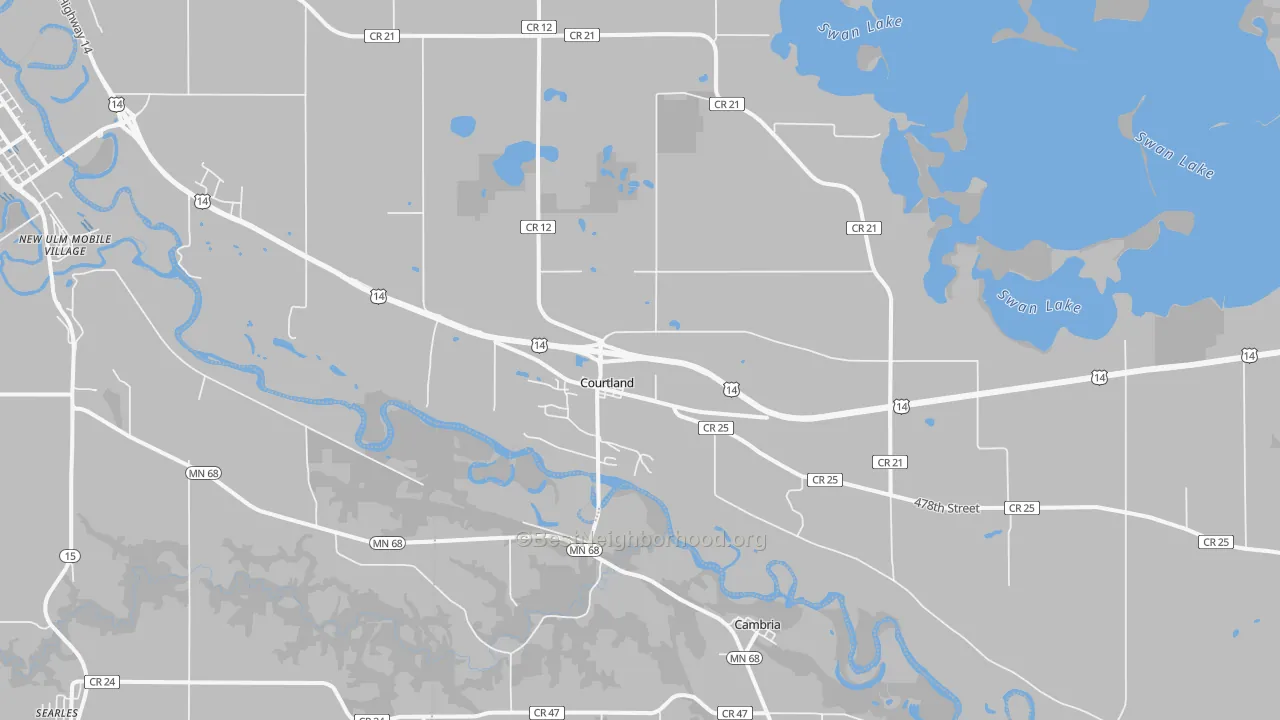 Transit Grade map of Courtland, MN