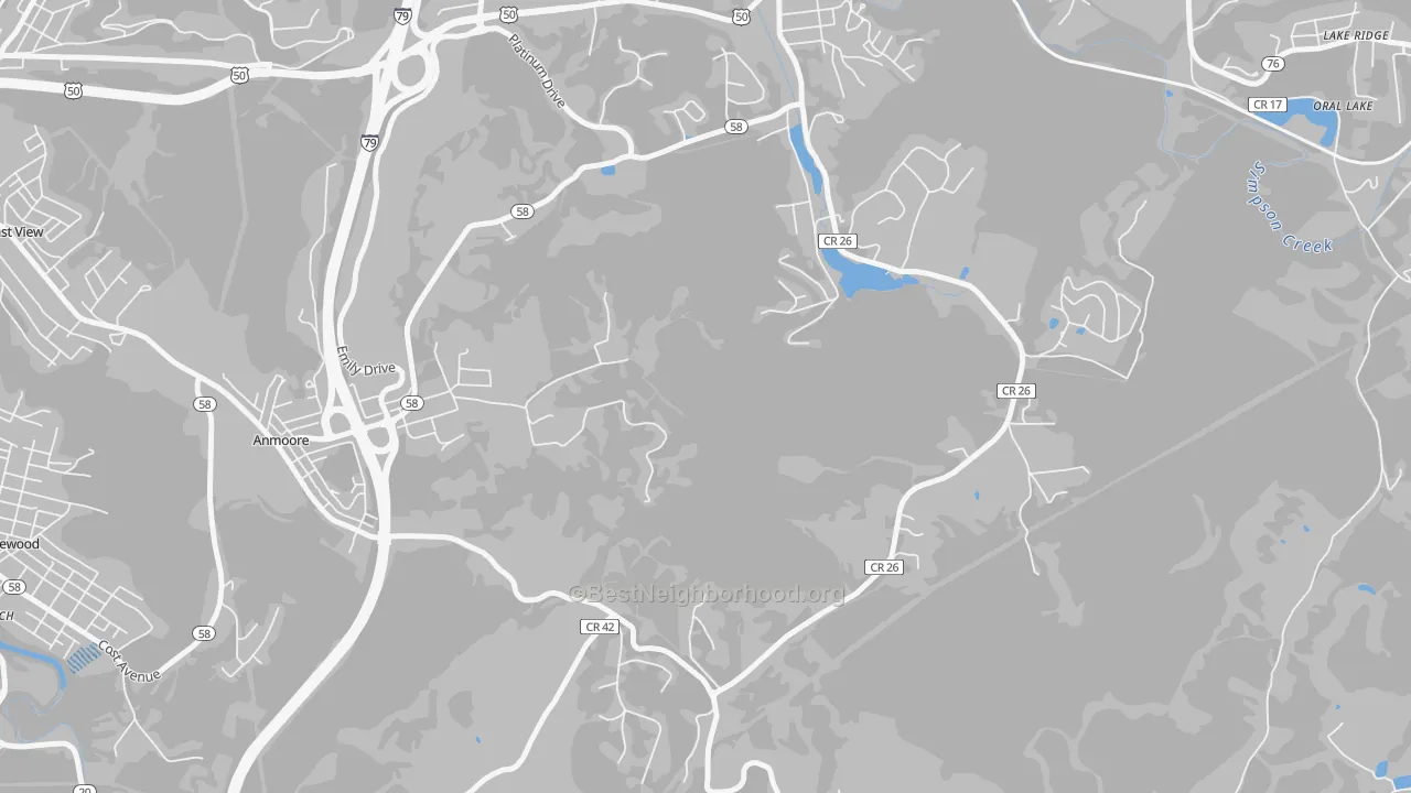 Transit Grade map of Courtright, WV