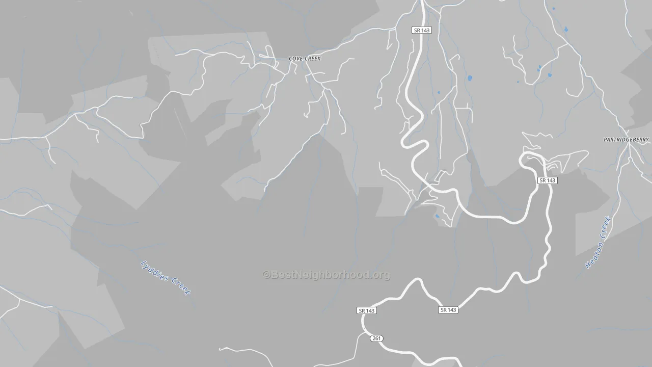 Transit Grade map of Cove Creek, TN
