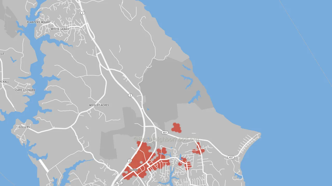 Transit Grade map of Cove Point, MD