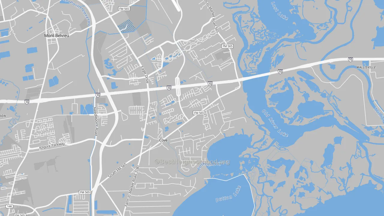 Transit Grade map of Cove, TX