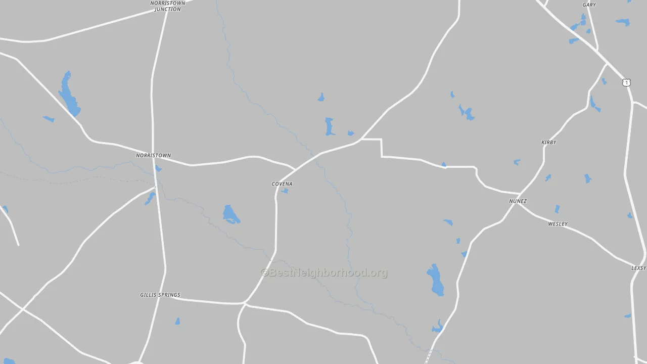 Transit Grade map of Covena, GA