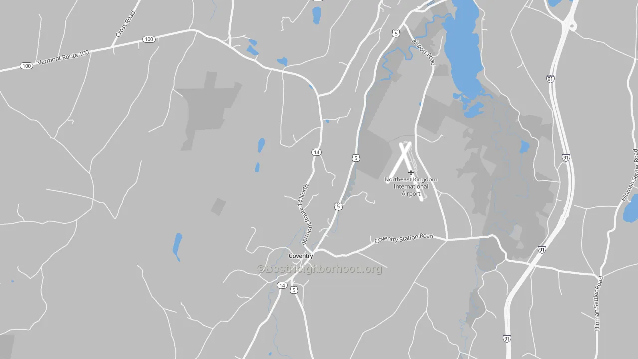 Transit Grade map of Coventry, VT