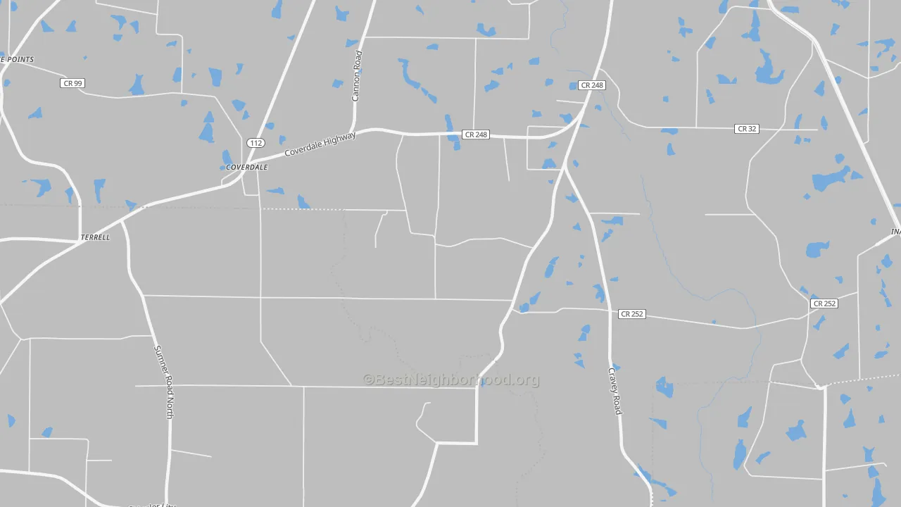 Transit Grade map of Coverdale, GA