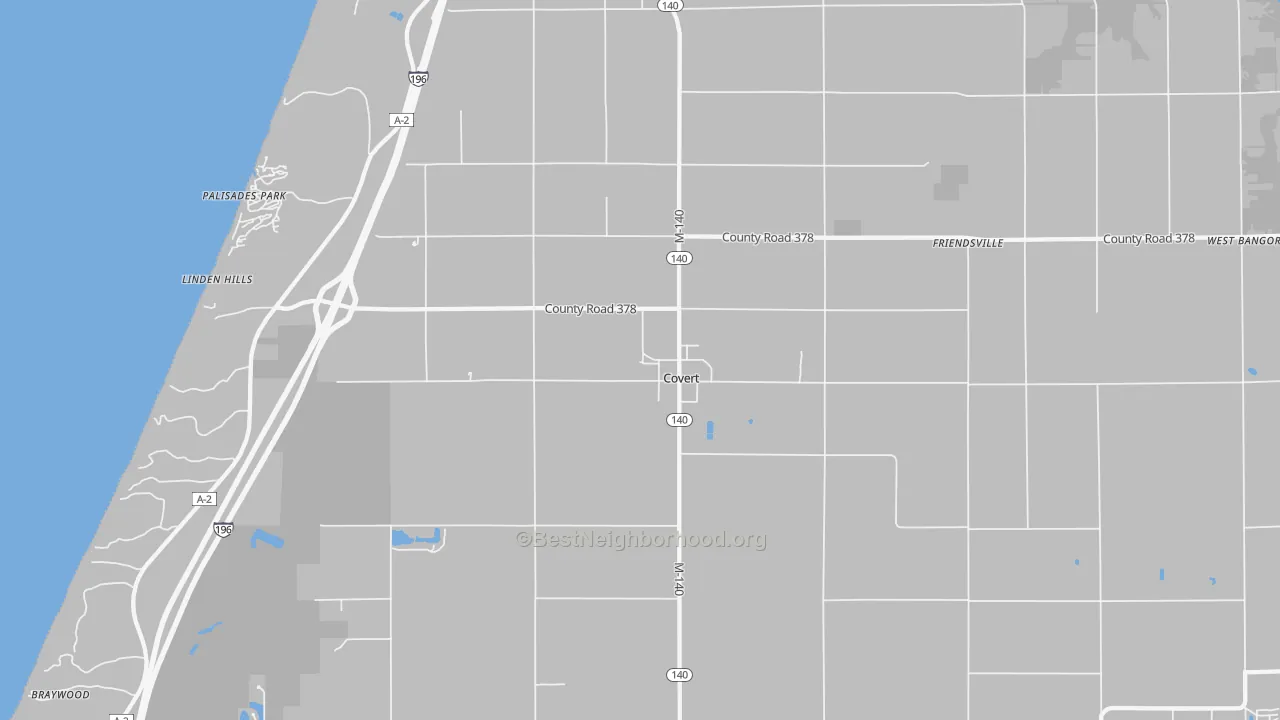 Transit Grade map of Covert, MI