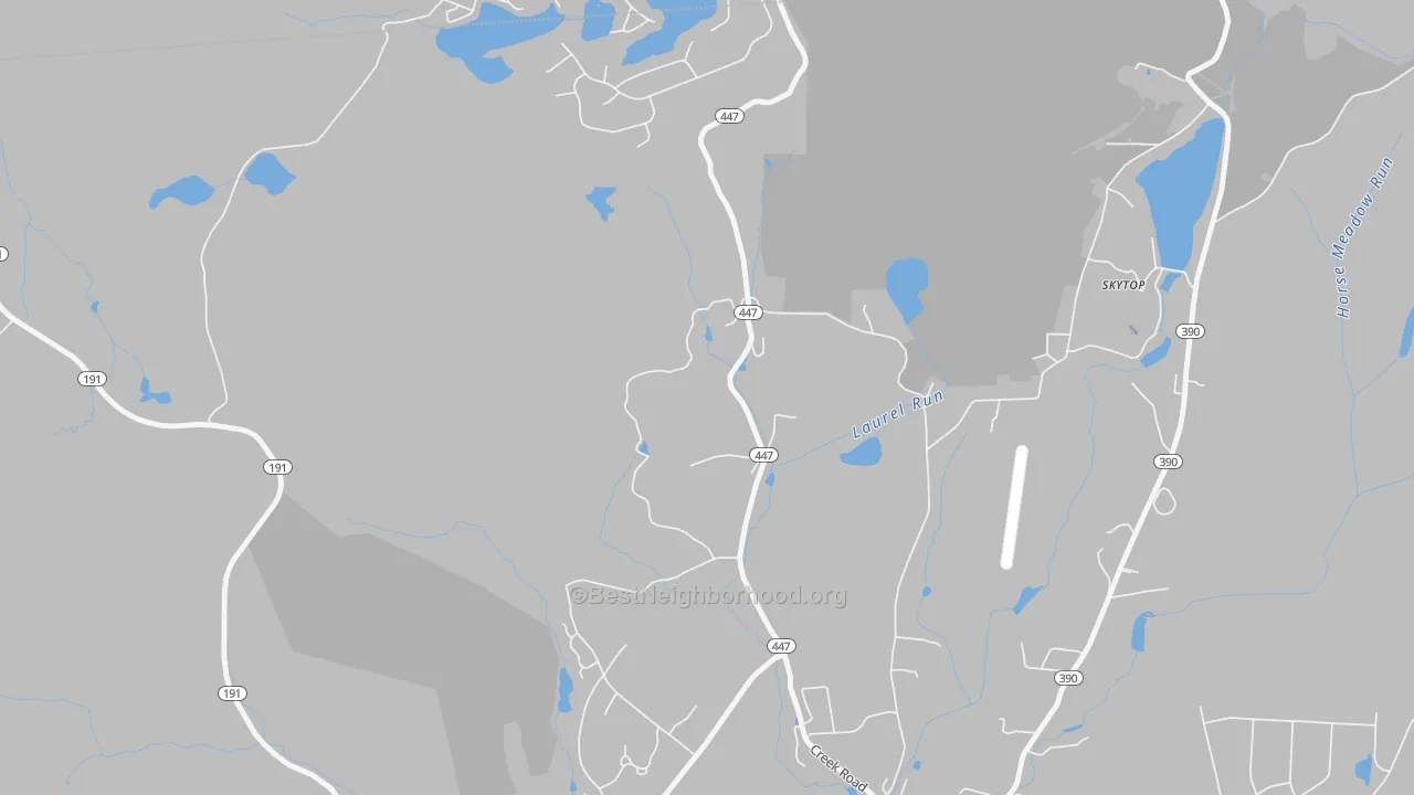 Transit Grade map of Coveville, PA