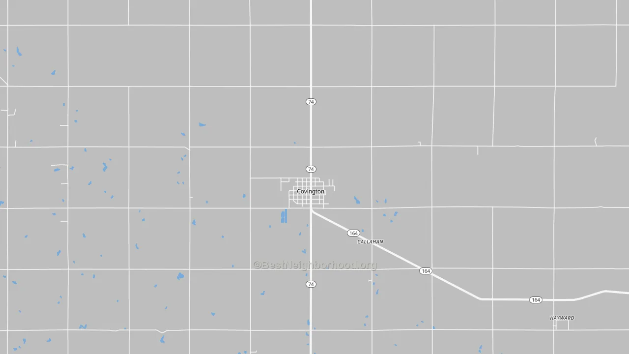 Transit Grade map of Covington, OK