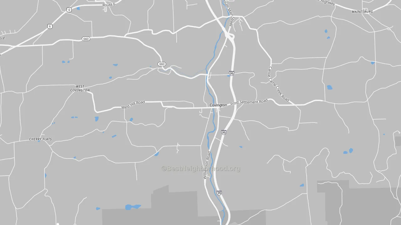 Transit Grade map of Covington, PA