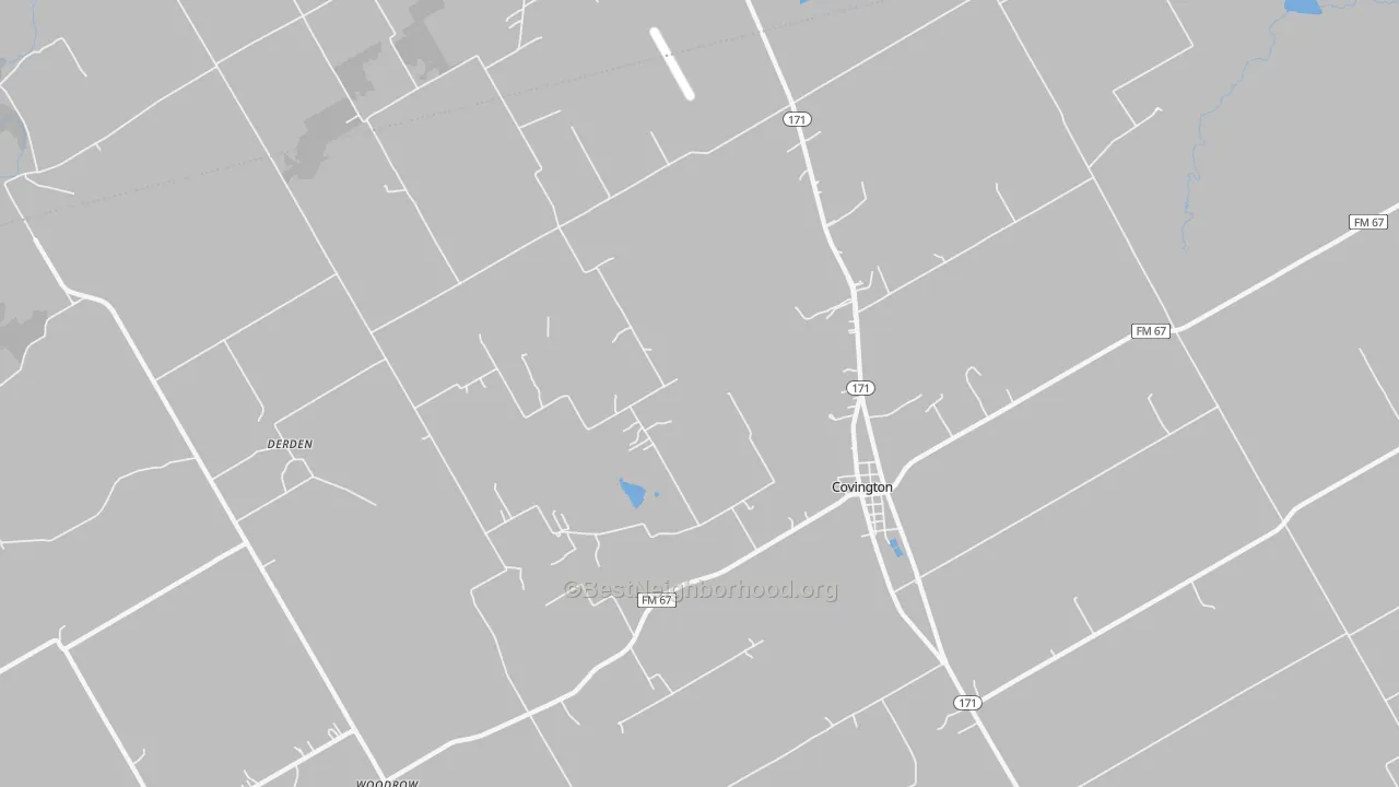 Transit Grade map of Covington, TX