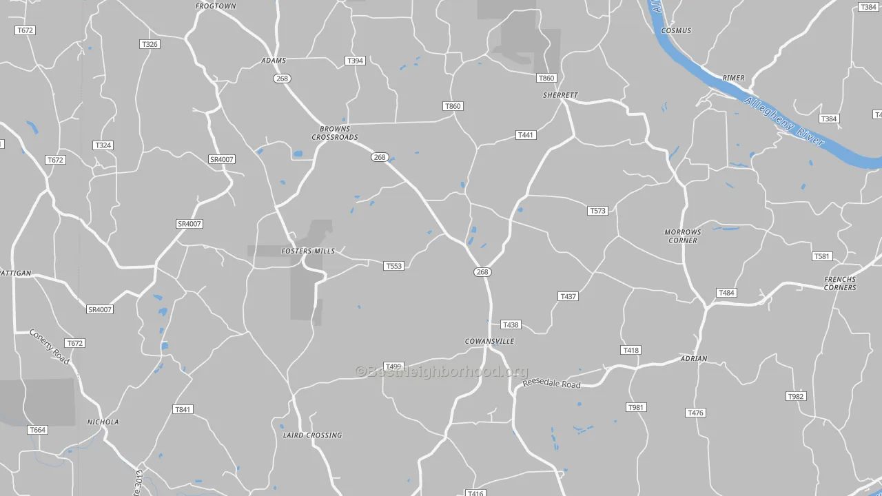 Transit Grade map of Cowansville, PA