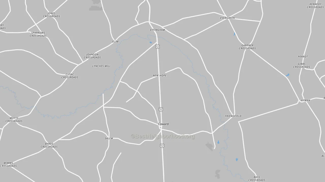 Transit Grade map of Coward, SC
