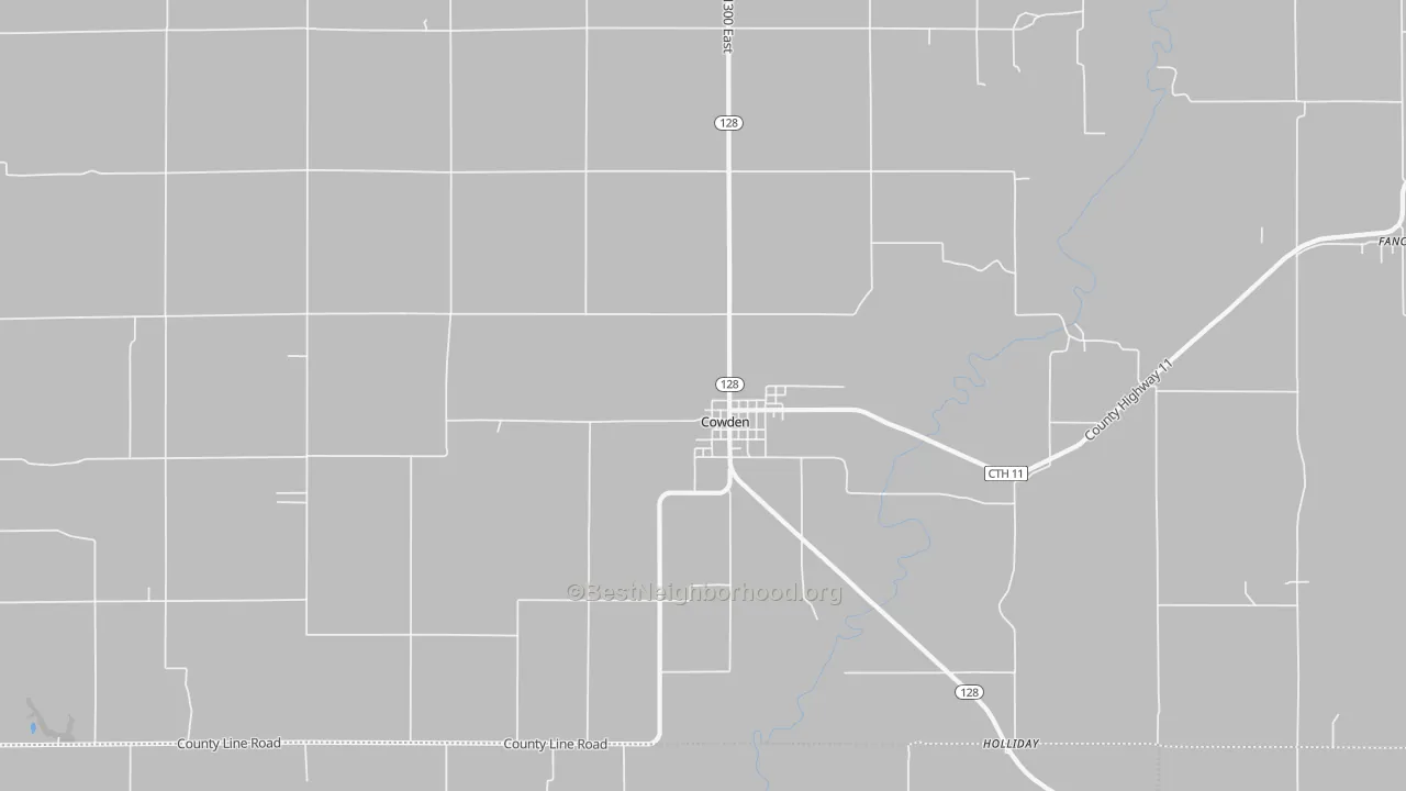 Transit Grade map of Cowden, IL
