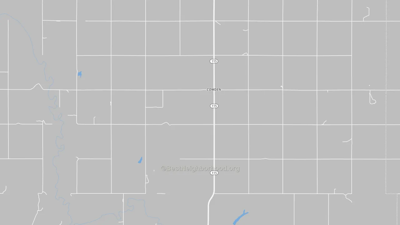 Transit Grade map of Cowden, OK