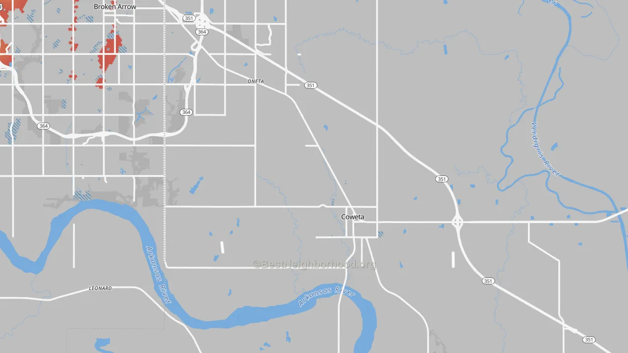 Transit Grade map of Coweta, OK