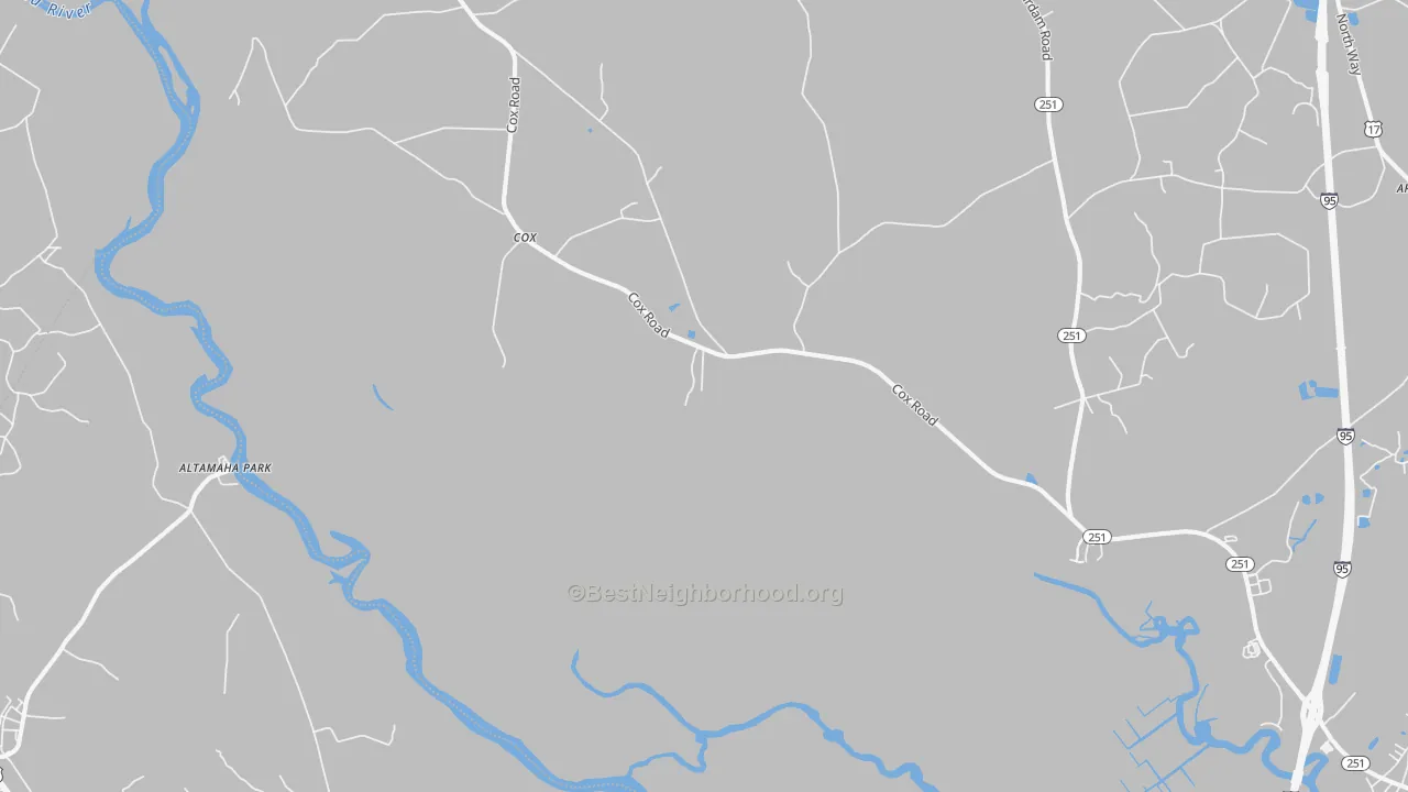 Transit Grade map of Cox, GA
