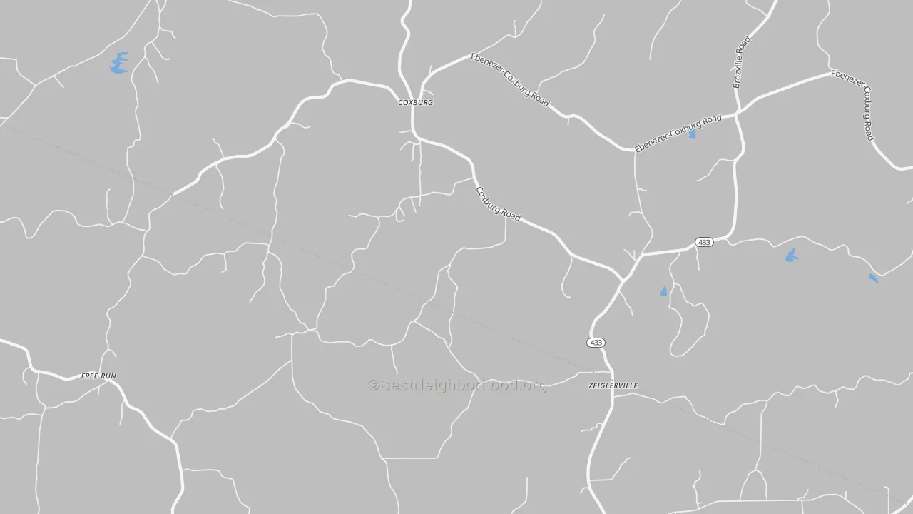 Transit Grade map of Coxburg, MS