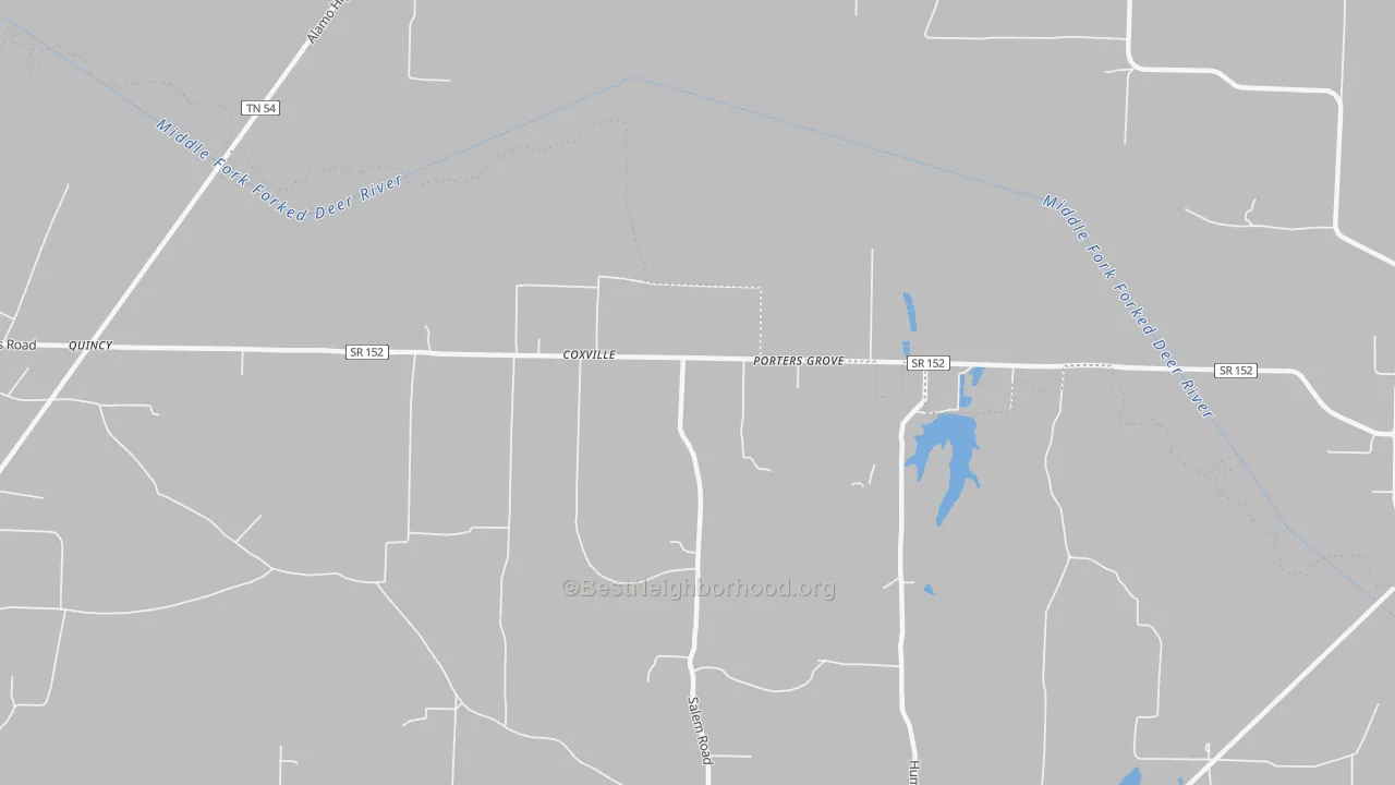 Transit Grade map of Coxville, TN
