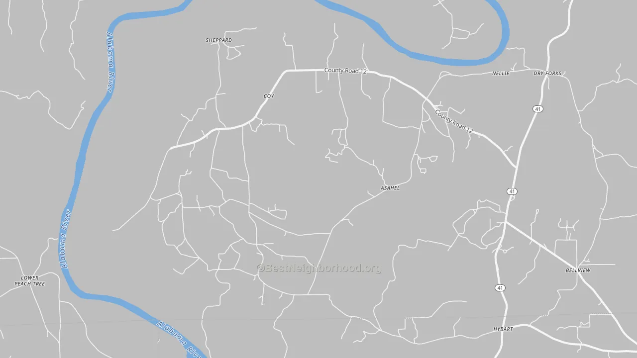 Transit Grade map of Coy, AL