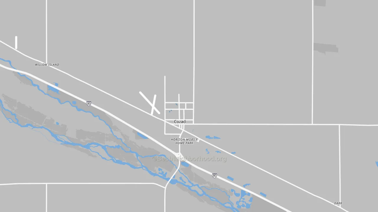 Transit Grade map of Cozad, NE