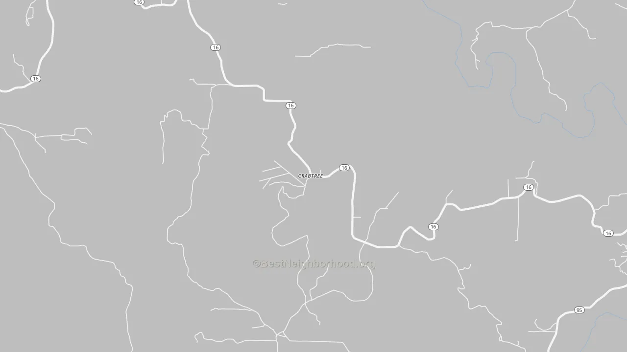 Transit Grade map of Crabtree, AR