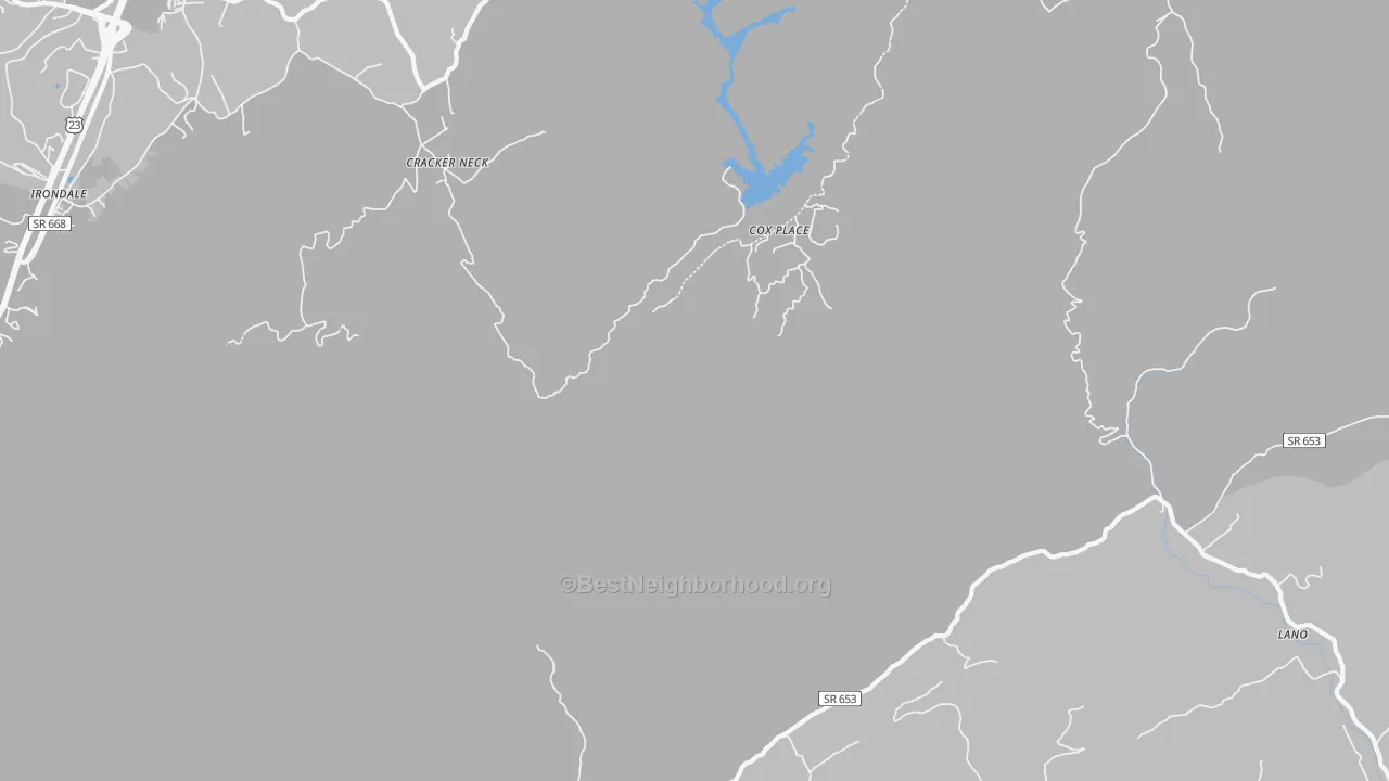 Transit Grade map of Cracker Neck, VA