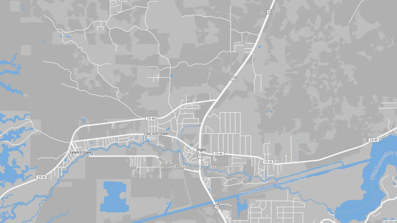 Transit Grade map of Crackertown, FL