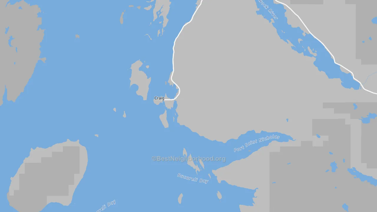 Transit Grade map of Craig, AK