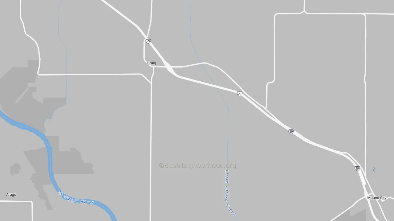 Transit Grade map of Craig, MO