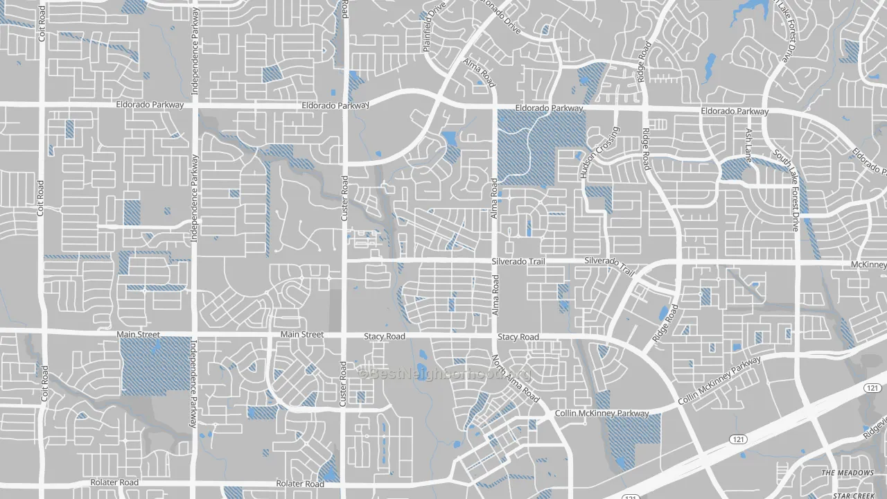 Transit Grade map of Craig Ranch North, McKinney, TX