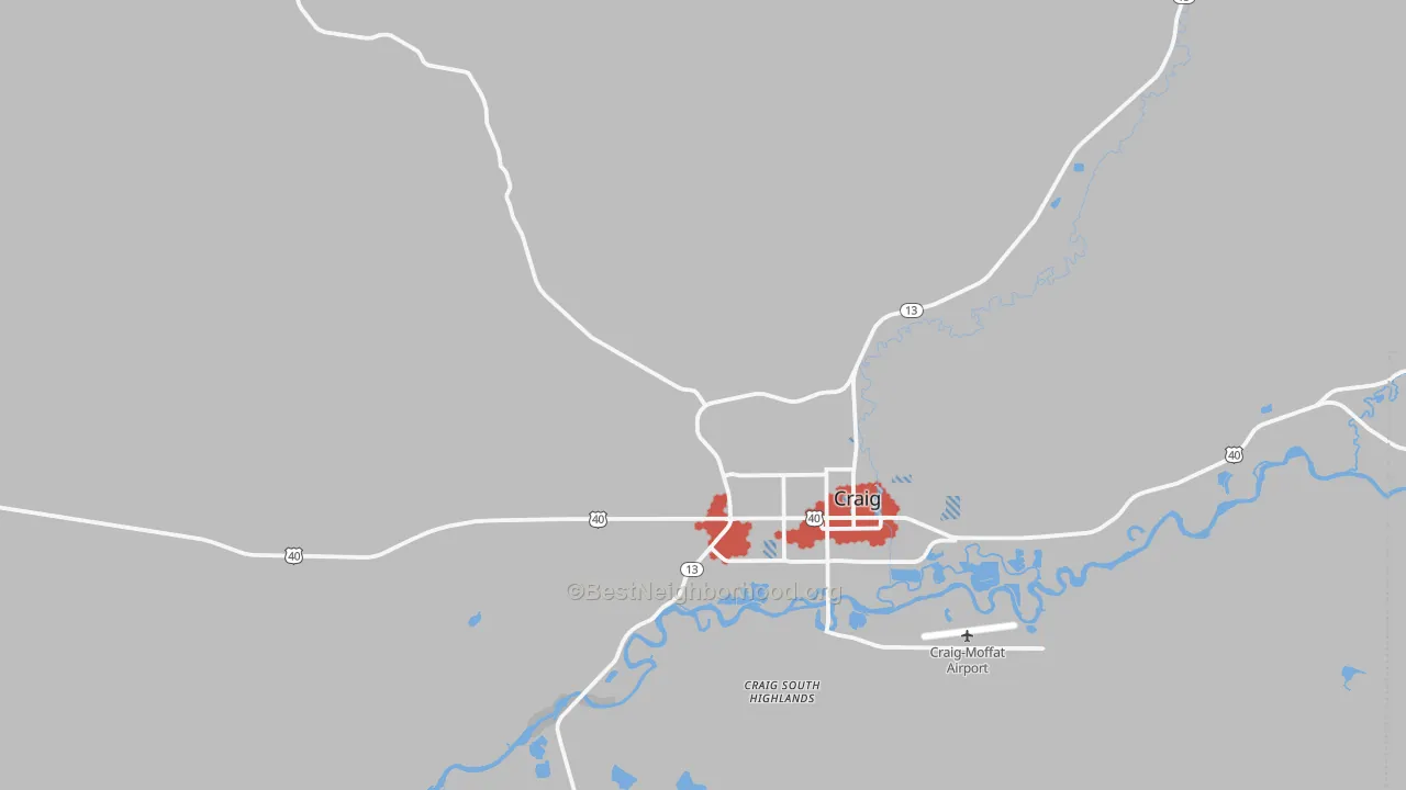 Transit Grade map of Craig South Highlands, CO