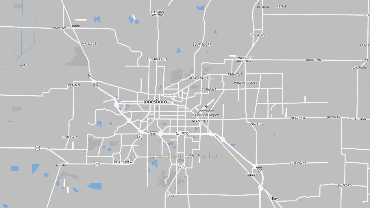 Transit Grade map of Craighead County, AR