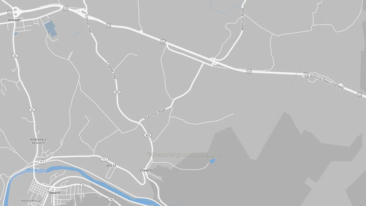 Transit Grade map of Cramer, PA
