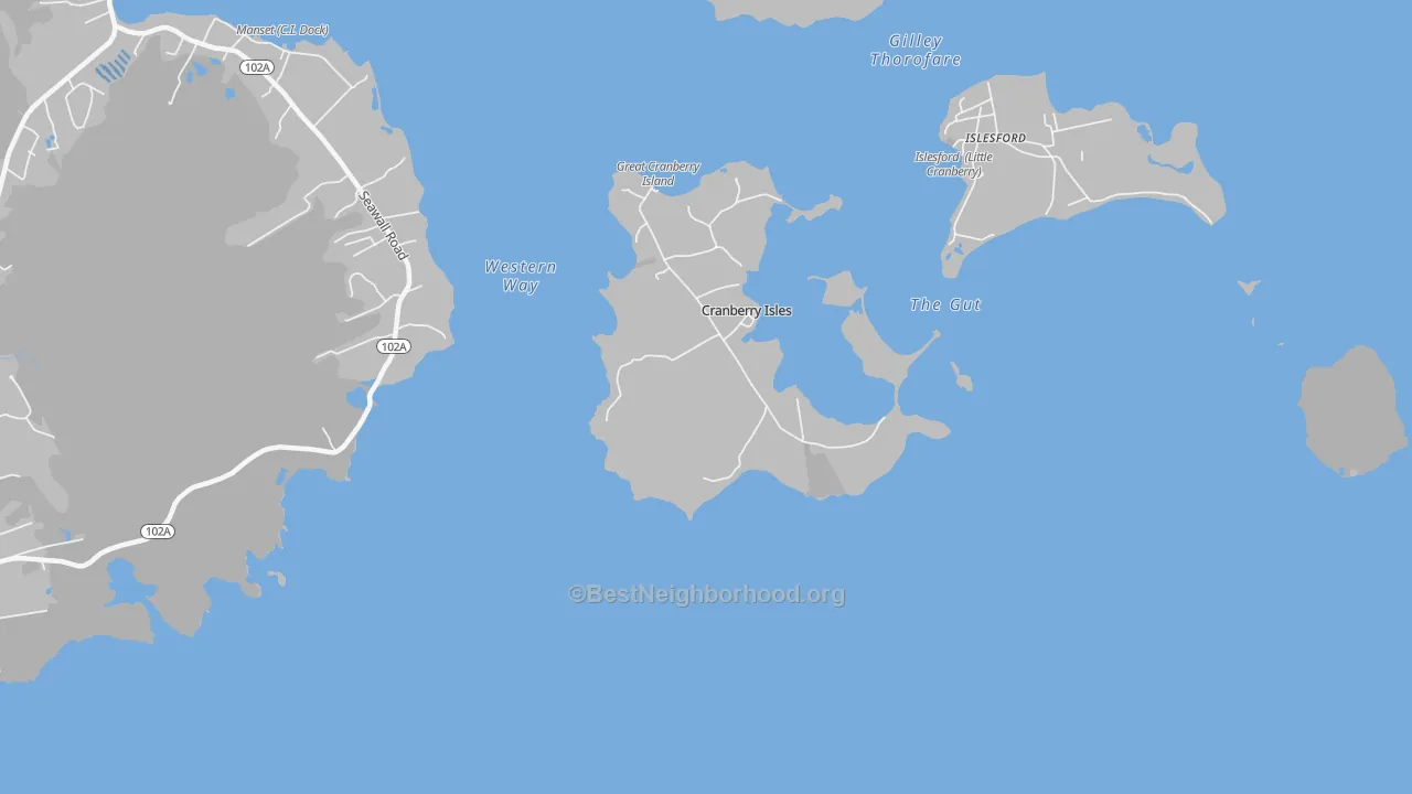 Transit Grade map of Cranberry Isles, ME