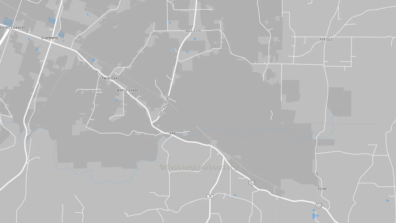 Transit Grade map of Cranberry, PA
