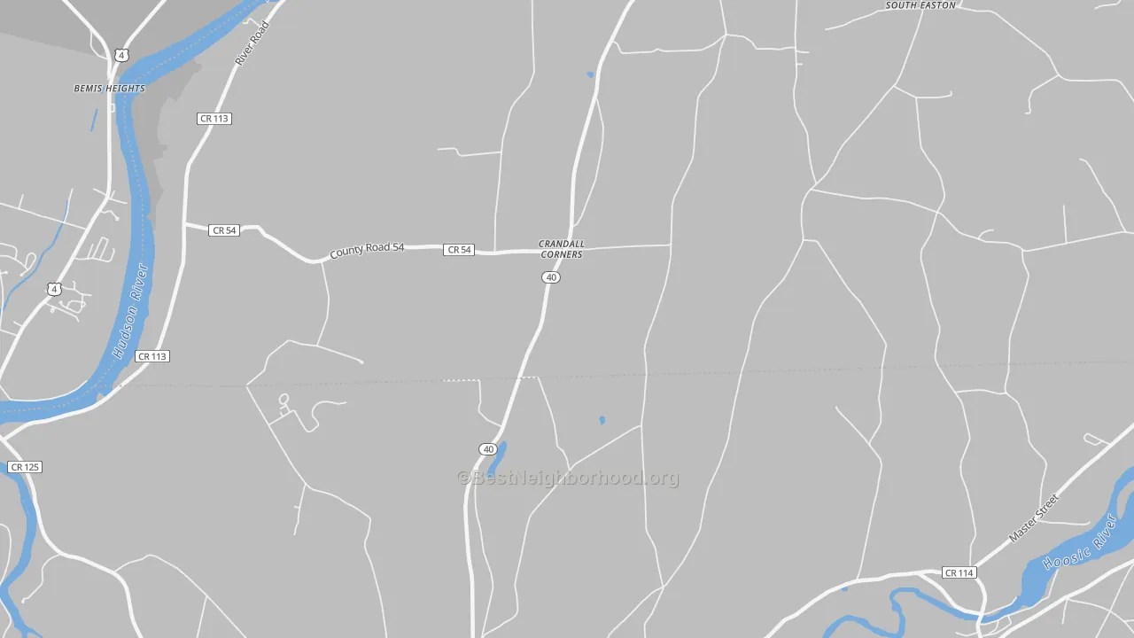 Transit Grade map of Crandall Corners, NY