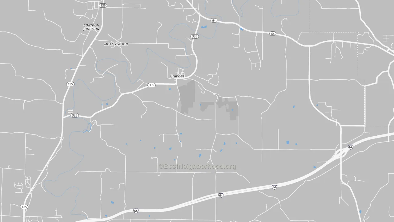 Transit Grade map of Crandall, IN