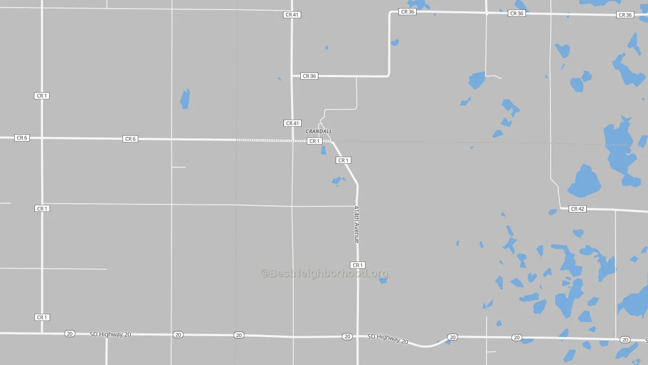 Transit Grade map of Crandall, SD