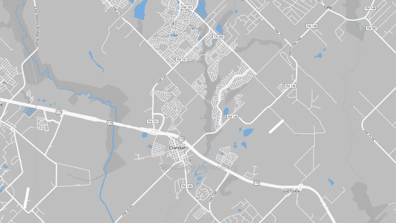 Transit Grade map of Crandall, TX